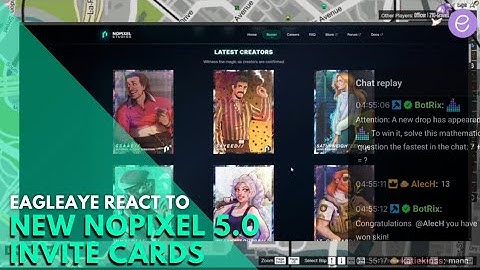 Eagleaye React to New Nopixel 5.0 Invite Cards | Nopixel