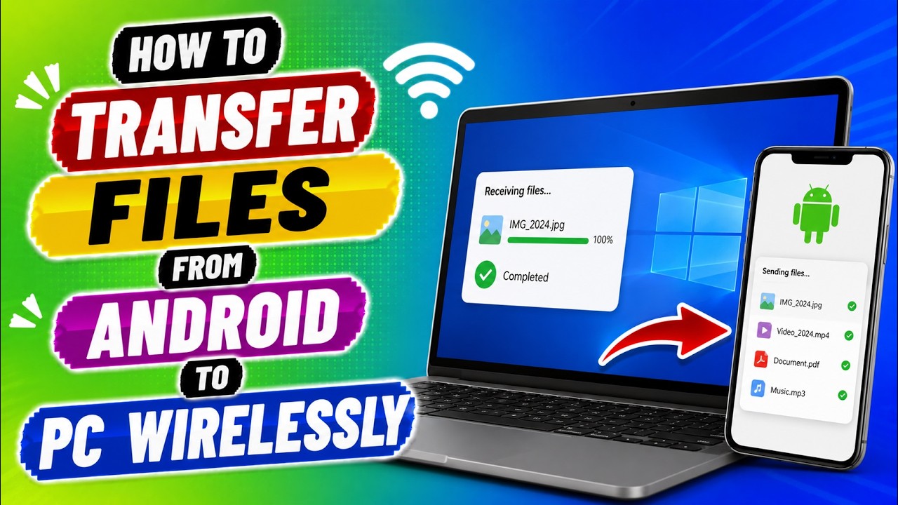 How to Transfer files from Android to PC Wirelessly (2026) - YouTube