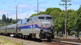 AMTK 164 (Phase IV) leads Amtrak 504 on a Very Rare Detour through Ruston Way. (7/4/26)