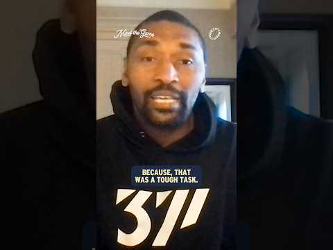 Metta on what it was like to guard a young LeBron 👀 #lebronjames #mettaworldpeace #nba
