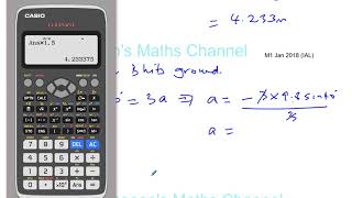 EDEXCEL M1 IAL JAN 2018 Q8b,c   Dynamcs, Connected Particles