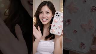 Pink Diamond Butterfly Glitter iPhone Case! 3D Resin Chain Cute for 16 15 14 😍🦋 #Shorts