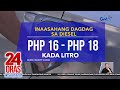 Presyo ng diesel, posibleng sumampa sa P120/L sa susunod na linggo | 24 Oras Weekend