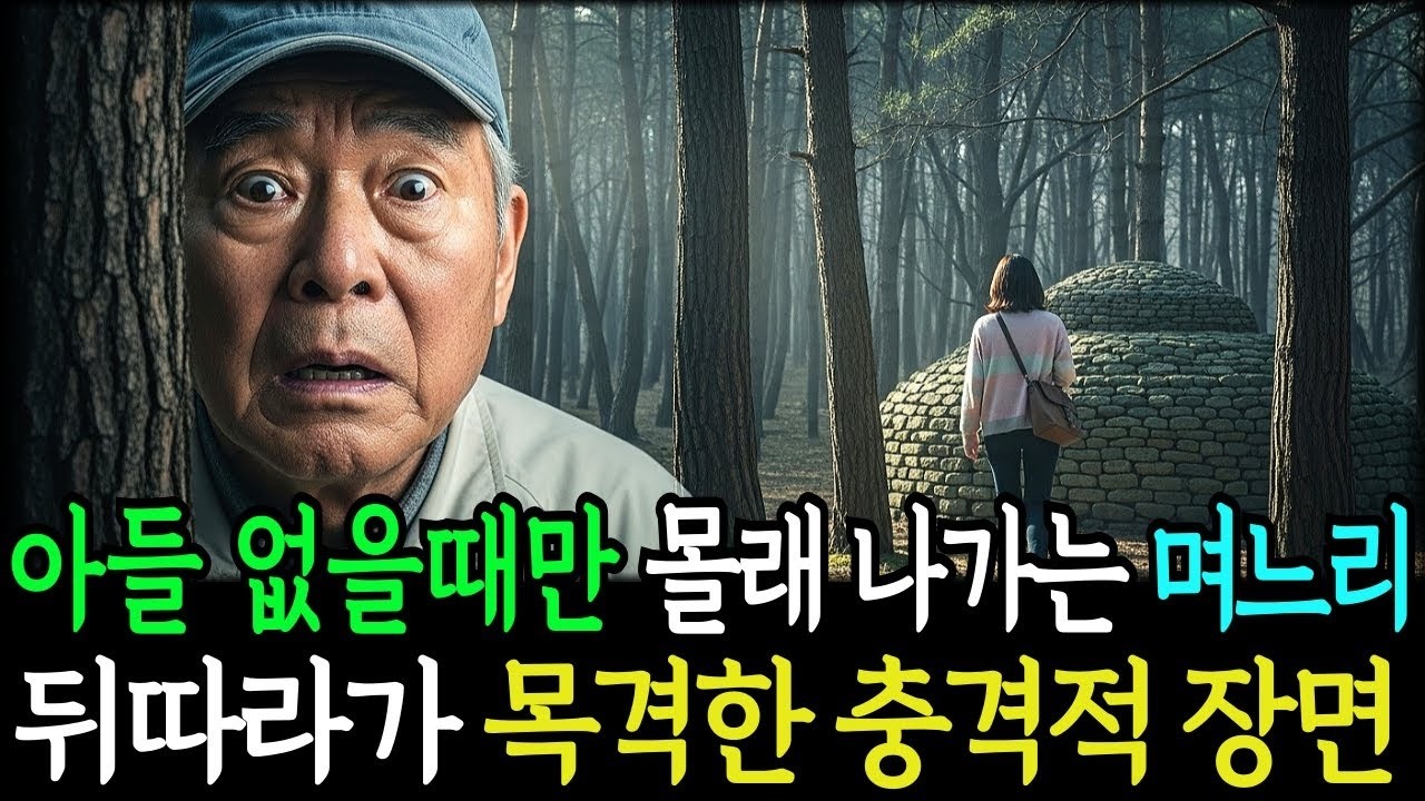 아들 없을때만 몰래 나가는 며느리 뒤따라가 목격한 충격적 장면   반전사연   인생사연   오디오북