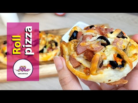 Soft Roll Pizza buns, Easy and Delicious fast food , رول پیتزا فست فود ساده و راحت