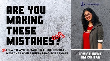 Are you making these MISTAKES while preparing for IPMAT?