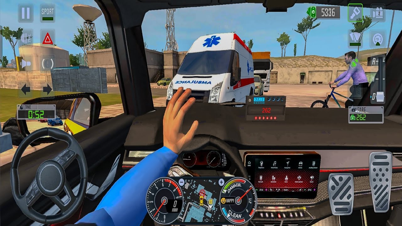 Taxi Car Simulator Evo - Driving Skoda Octavia in Rome City - Taxi Game - Car Game Android Gameplay