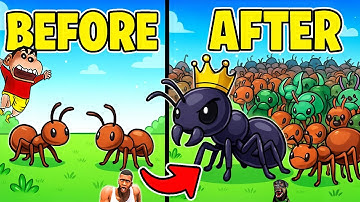 SHINCHAN NOOB vs PRO vs HACKER in ANT COLONY ROBLOX with FRANKLIN & CHOP | DREAM SQUAD