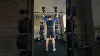 Barbell alternating single arm BTN Press