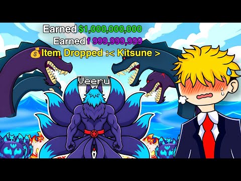 SPAMMING Kitsune fruit on SEA BEASTS! 💀☠️ | SB HUNT | Bloxfruits | ROBLOX | Veeru Gamer |