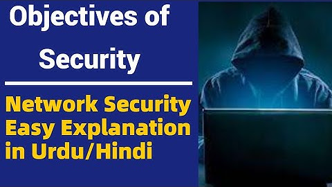 Objectives of Security | Network Security | Urdu/Hindi