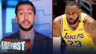 Nick Wright reacts to LeBron's tweet on Lakers' roster age I NBA I FIRST THINGS FIRST