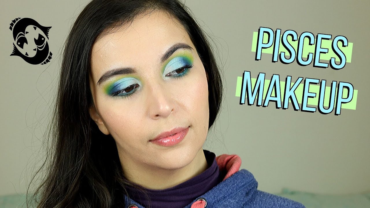 PISCES MAKEUP TUTORIAL ZODIAC SIGN SERIES Blue & Green eyeshadow