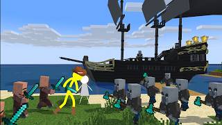 Stickman Villagers   Minecraft Animation Ep 1