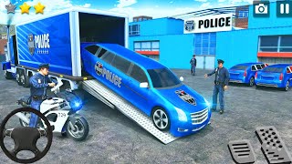 Transporting Police Vehicles in Cargo Plane - Police Car Bike Transporter Simulator Android Gameplay