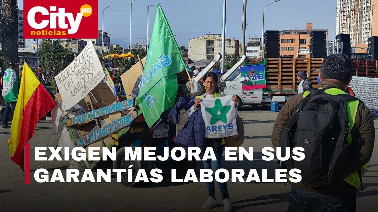 Avanza protesta del gremio reciclador en Bogotá | City Tv Noticias