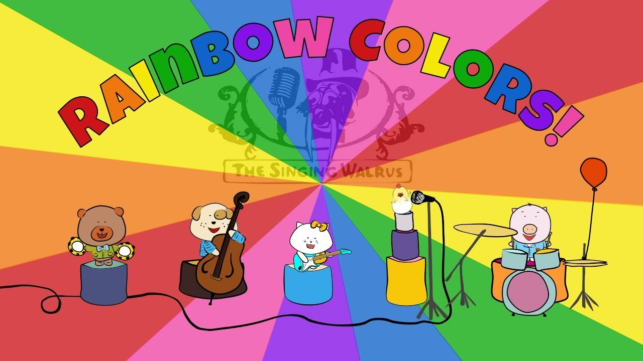 Rainbow Colors Song  Colors Song for Kids  The Singing Walrus