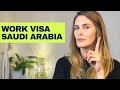 Which visa allows work in Saudi?