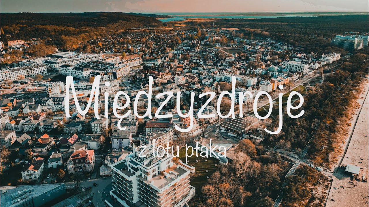 Międzyzdroje z lotu ptaka, Poland drone