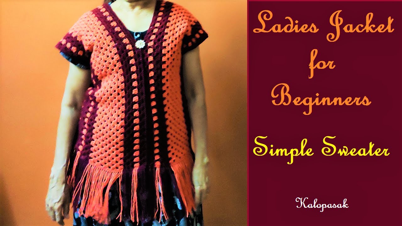 Crochet Ladies Jacket in Any Size (English subtitles) | Simple Sweater | Crochet Ladies Top