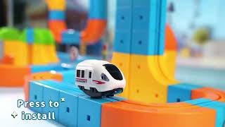 Magnetic Track Building Set Motorized Orbit, DIY Assembly, Multiple Track Shapes, USB Power STEM Toy