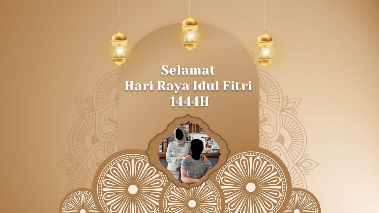 Ucapan Selamat Lebaran Idul Fitri 2023 (Landscape) Template 1