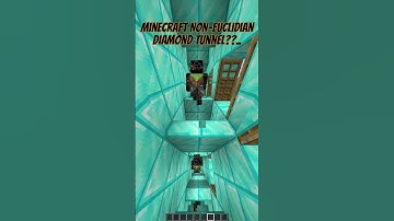 Minecraft: Non-Euclidean Diamond Tunnel Illusion??..🤨