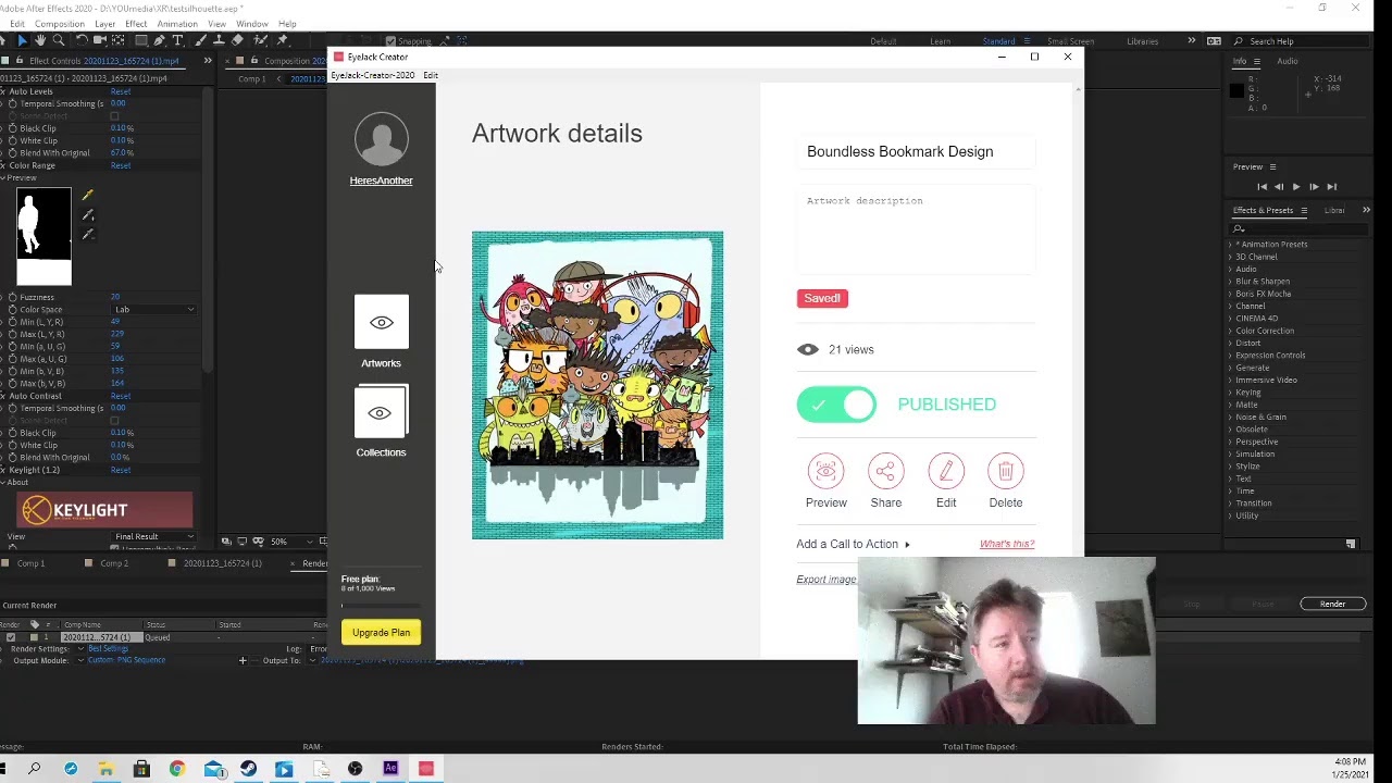 Editing Green Screen footage for an Augmented Reality overlay