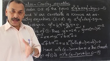 Euler Cauchy Equation