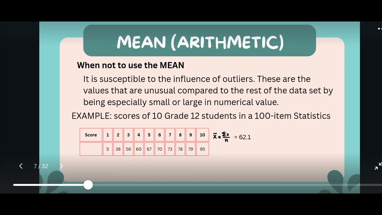 Measures of Central Tendency and Dispersion PART 1 ( Assessment of ...