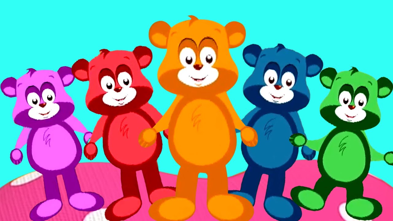 Five Little Teddy Bears, Numbers Song and Nursery Rhymes for Kids