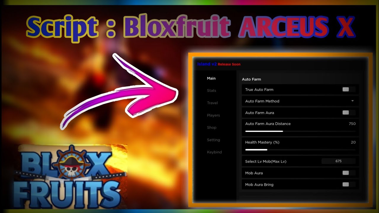 Script Blox fruits for mobileARCEUS XRoblox YouTube