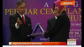 Prestasi STPM 2013 meningkat Prestasi STPM 2013 meningkat