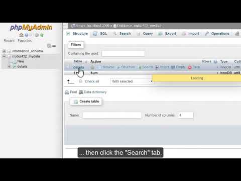 Searching through a database with phpMyAdmin - HOSTIMUL