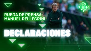 Rueda de prensa de Manuel Pellegrini tras el #RealBetisGirona 🗣🎙 | Real BETIS Balompié