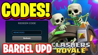 *NEW* ALL WORKING BARREL UPDATE CODES FOR CLASHERS ROYALE IN 2025! ROBLOX CLASHERS ROYALE CODES screenshot 2
