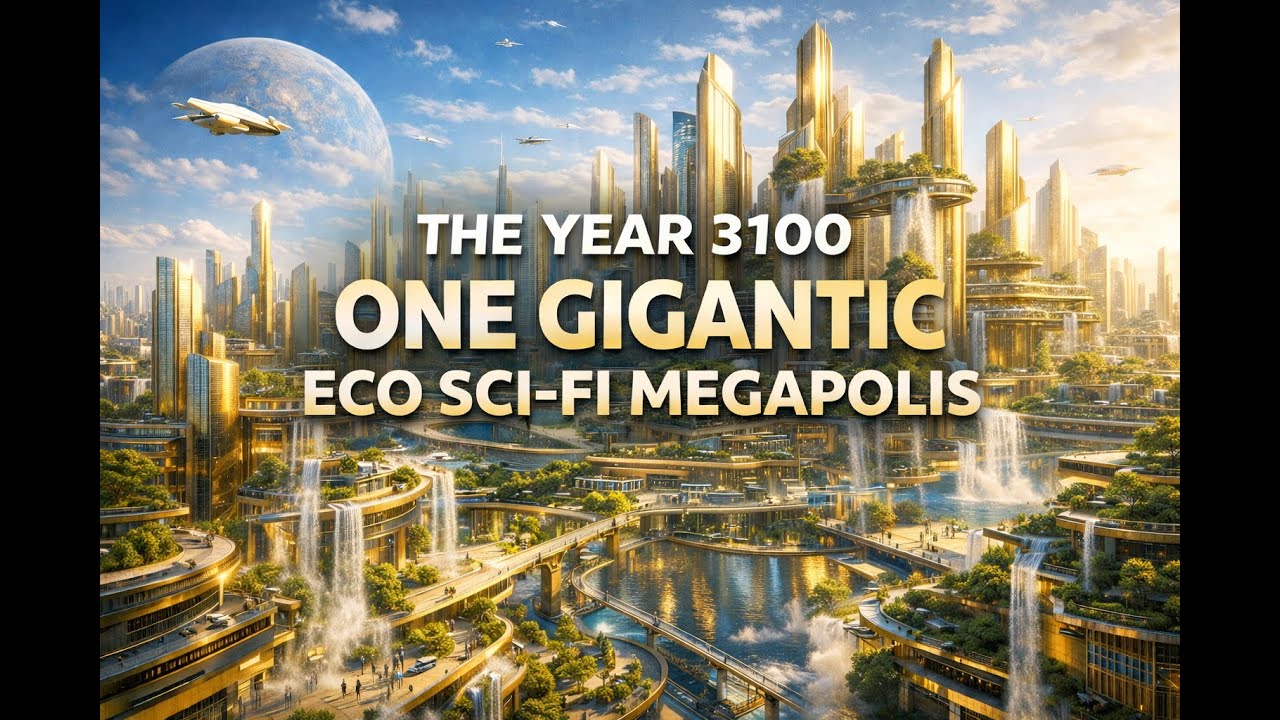 Eco Sci-Fi megapolis in the year 3100