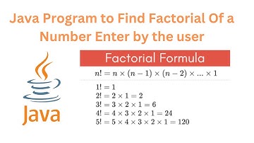 Java Program to find Factorial of the number Enter by the User