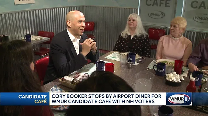 Booker talks with Granite Staters in Candidate Cafe