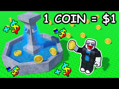 Wishing for TRILLIONS in Roblox throw a coin...