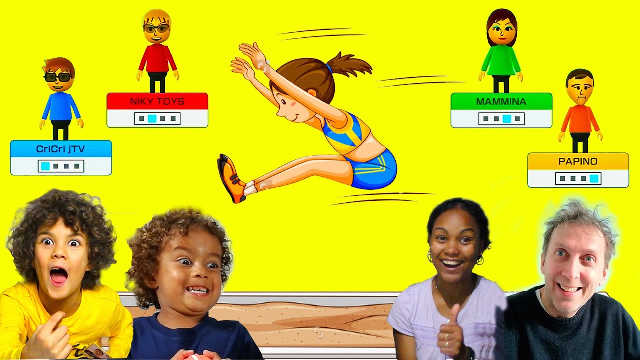 CHI SALTA PIU' IN LUNGO? (Sfida in Famiglia Wii Party U) *videogiochi sports*