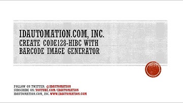 How to Create a #Code128-HIBC Barcode with Image Generator