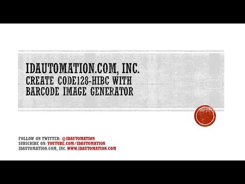 How to Create a #Code128-HIBC Barcode with Image Generator