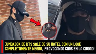 Download Lagu Jungkook de BTS sale de su hotel con un look completamente negro, ¡provocando caos en la ciudad! MP3
