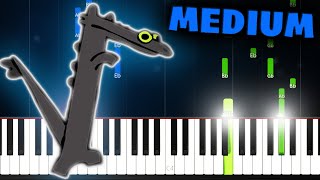 Toothless Dancing Meme - Piano Tutorial (MEDIUM)