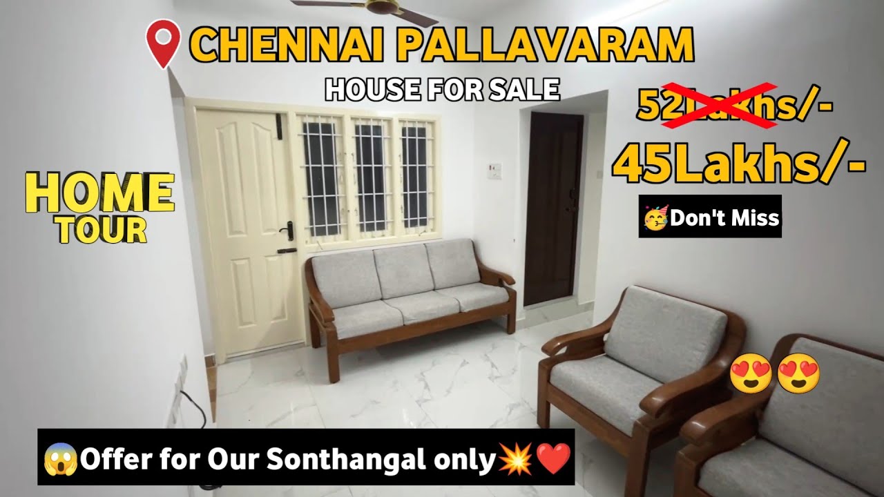 Offer Price😍45Lakhs/ House for sale in Chennai💥 pallavaram Shankar