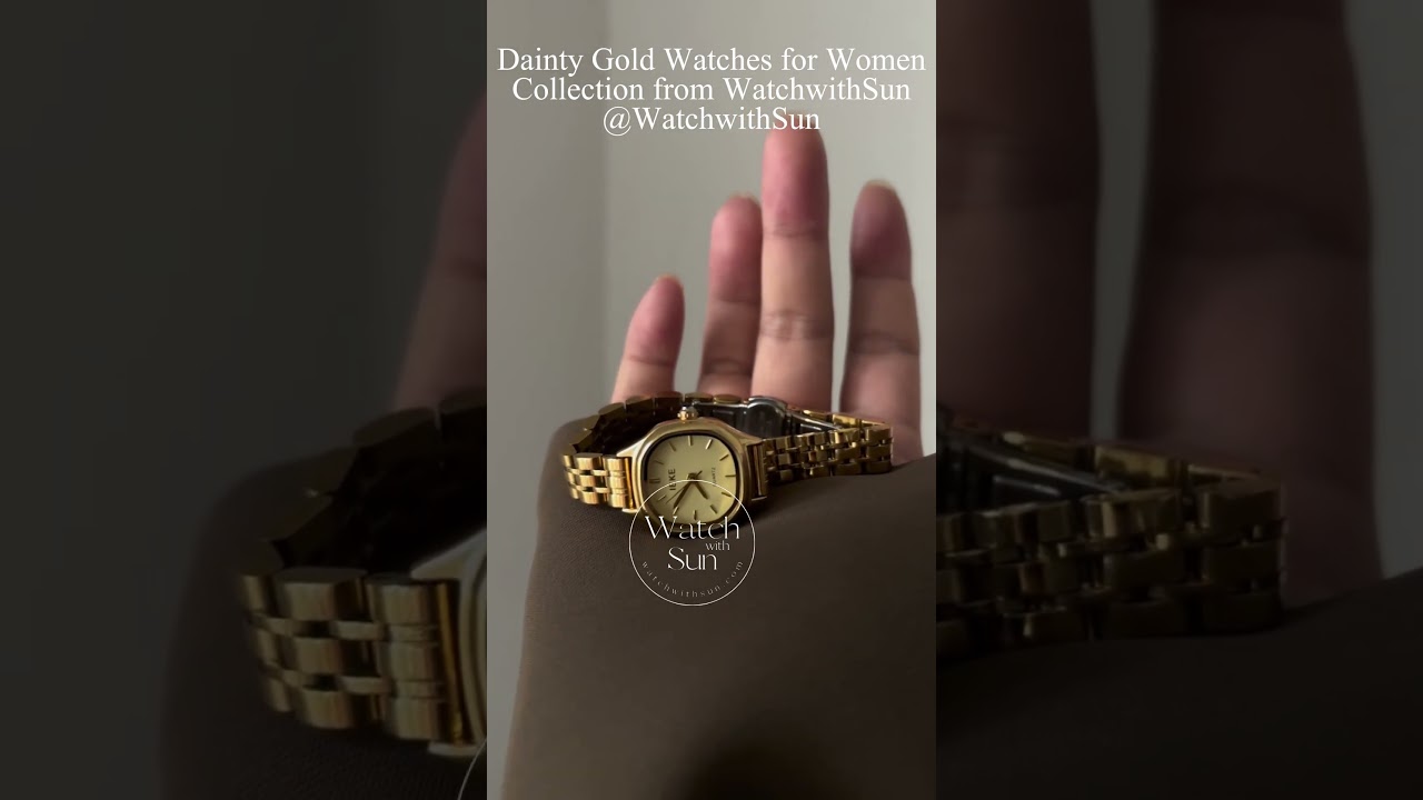 Women's Gold Watch Square Dial Minimalist Watch 