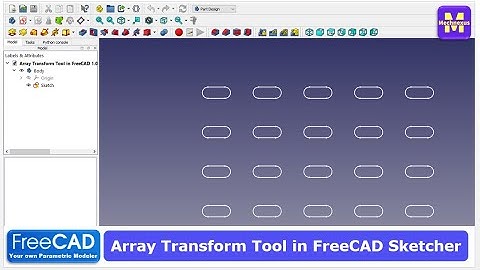 Array Transform Tool in FreeCAD Sketcher | FreeCAD Tutorial | 3D Modeling | Mechnexus |