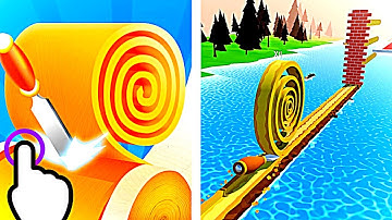 Spiral Roll - Long Spiral Roll Run - All Levels iOS Android GamePlay #4