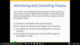 Monitoring & Controlling Process Group Review